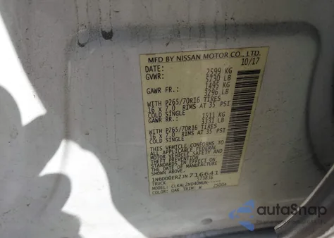 2018 Nissan Frontier Sv z USA, uszkodzony, nr VIN 1N6DD0ER2JN716641